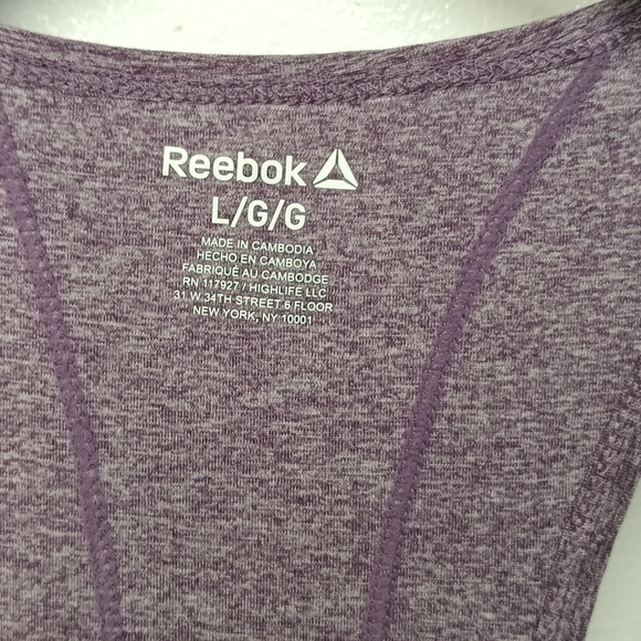 Reebok athletic race back tank top women Sz Large EUC - Picture 3 of 7